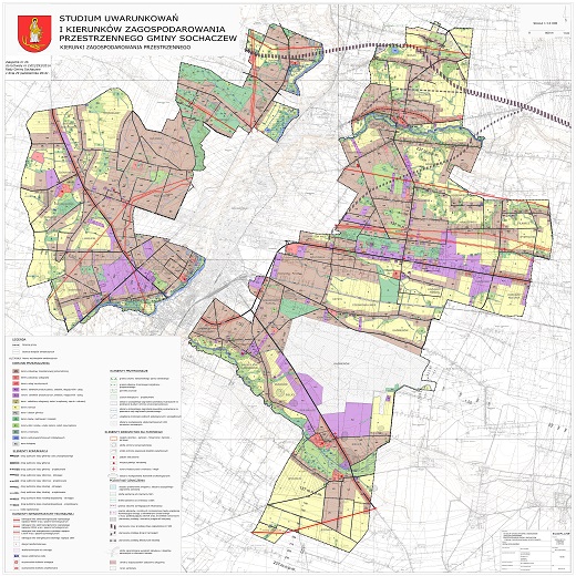 Studium uwarunkowań i kierunków zagospodarowania przestrzennego Gminy Sochaczew - mapa